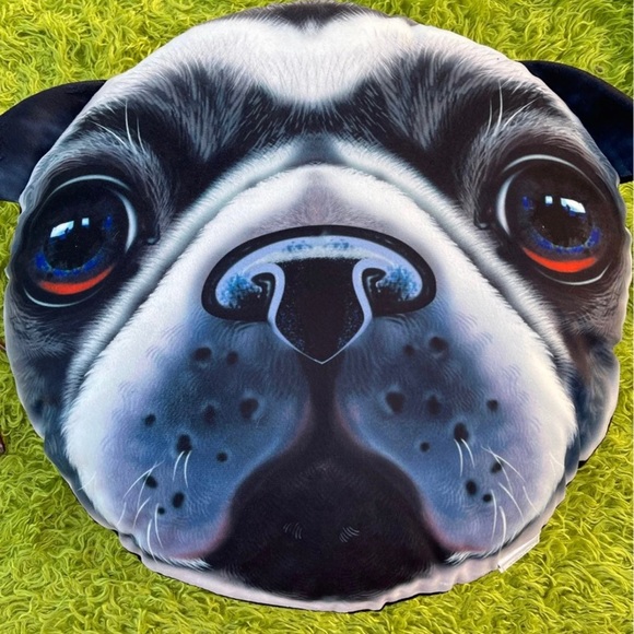 Plush Pug Pillow 17 Inches - Picture 3 of 4